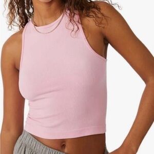 Chic Pink Sleeveless Crop Top new